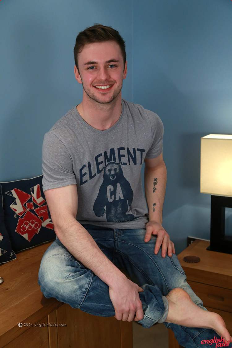 Muscular and Hairy Young Man Briley Shows off his Big Uncut Cock and Explodes Cum Over His Abs!